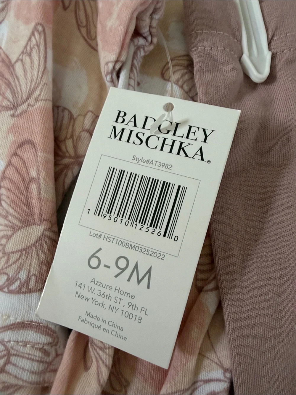 Badgley Mischka baby girl butterfly Tunic with Rose Leggings & Bows 6-9 months - Picture 2 of 6